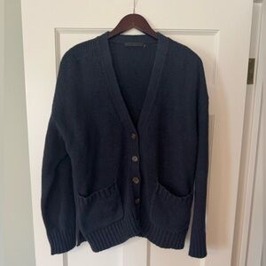 Jenni Kayne Cotton wool blend Barrett navy cardigan XL